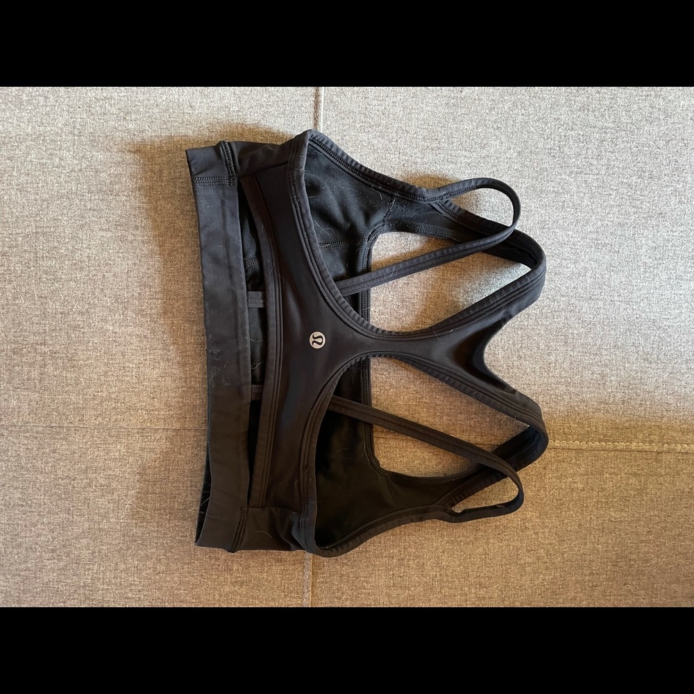 Lululemon strappy bra black